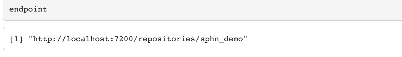 Endpoint of a SPARQL connection in R.